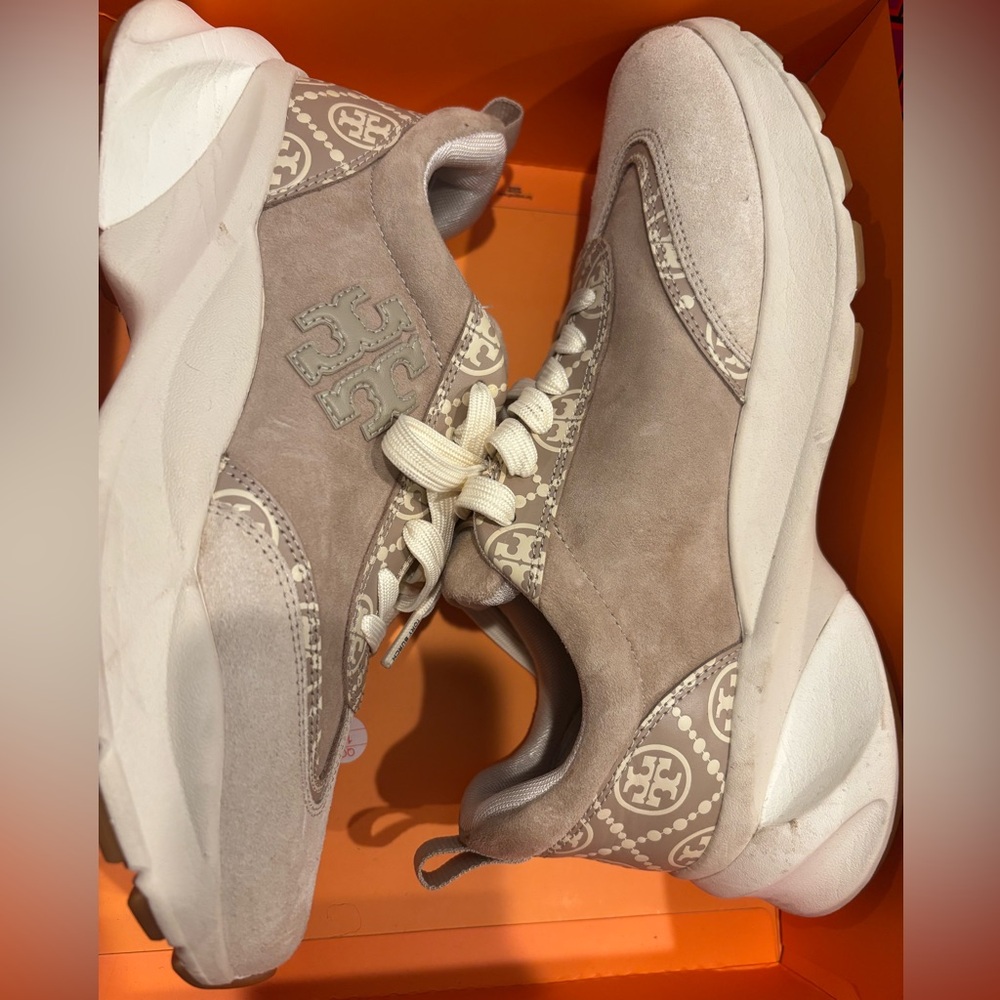 Tory Burch Light Beige and Cream Sneakers